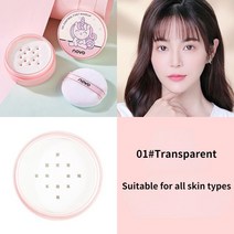 노보 유니콘 소프트 포커스 세팅 루스 파우더 섬세하고 오래 지속되는 오일 컨트롤 방수 보이지 않는 모공, 한개옵션1, 01 1