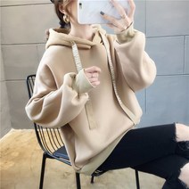 K.ONLINE SHOP여자 후드티 맨투맨 긴팔티셔츠 오버핏 무지 겨울nl48 후드티 후드집업 가디건