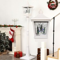 가로등 인테리어장식 크리스마스 1.9m 눈내리는 멜로디박스, 41.자홍색 1.9m 화이트 노르딕 눈사람