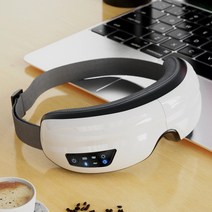 EPWEI 스마트 눈마사지기 온열 공기압 진동 무선 눈안마기 블루투스 음악, 5S- 화이트
