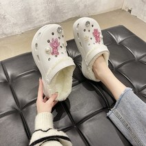 곰돌이 키높이 털슬리퍼 발편한 반짝이 통굽 여성 겨울 슬리퍼 포함 무지 JH246