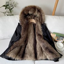 가죽 퍼 남자 쇼트 코트 밍크코트 속털 탈부착 여우 모피코트 베스트 조끼 겨울 브이넥 모피 밍크코트 재킷