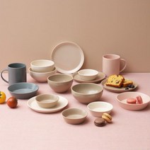 한국도자기 모던파스텔 라운드 2인홈세트, 2인홈세트 14p