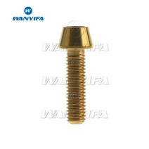 티타늄 볼트 M5 길이별 알렌 키 테이퍼 헤드 나사 자전거 스템 안장봉, 18mm, Gold, 1개