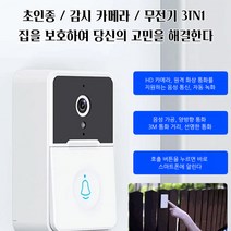 달린 초인종 스마트 홈 도어벨 도어벨 고화질 야간 감시 도어벨, 스마트 가시 초인종-USB 충전
