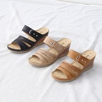 펀칭 웨지통굽 슬리퍼샌들 (6.5cm) 카밀라