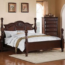 엔틱수입가구 원목 브라운 BY300 라지킹침대프레임 상단 하단 매트리스 포함상품