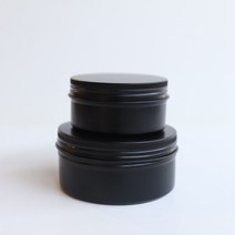 갓샵 원형 틴케이스 [블랙 150ml 8.3x3.8cm] 철제 알루미늄 철 금속 틴 캔 박스 케이스, 1개, 블랙