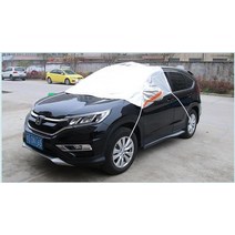 Chiziyo 알루미늄 하프 카 커버 방수 자동차 태양 보호 범용 커버 차양 윈드 스크린 프로텍터 suv, Aluminum film