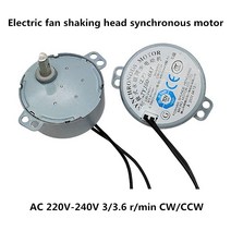 동조기 TYJ50-8A7 전기 팬 떨고 헤드 동기 모터 AC 220V-240V 3/3.6RPM 50Hz/60Hz CW/CCW 4W 클로 폴 영구 자석