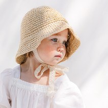 채니봉봉 소공녀 레이스 버킷햇 유아밀짚모자