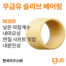 한국이구스 베어링 16-20mm iglidur® W300 독일 정품 슬리브 베어링 DUBUSH 오일리스 BUSHING 부싱, 내경 19mm:WSM-1922-28