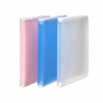 손잡이형가방 반투명PP원단 지퍼형화일케이스 휴대가편한파일케, 컬러:하늘(322491), 단품