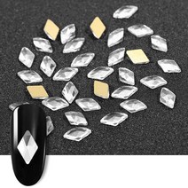 SM 네일 다이아 스톤 파츠 마름모 큐빅 10알 1세트, 10입, 6.크리스탈