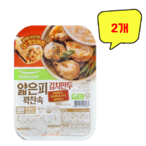 풀무원 얇은피 꽉찬속 김치만두 160g x 2개, 1개