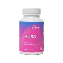 Microbiome Labs HU58 고효력 바실러스 서브틸리스 프로바이오틱스 보충제 소화기 건강 면역 지원을 100% 생존 가능성 100억 CFU 선반안정(60캡슐)BGSL