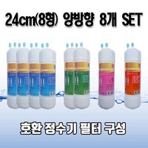 쿠쿠정수기 CP-H501SW 프리미엄 정수기필터 24CM 한방향 C타입 8개 1년치세트N 실속형, 8인치 한방향 (24CM)