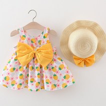 빅리본 딸기 원피스모자세트