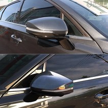JS automotive K8GL3 사이드 백미러 카본 DIY 튜닝 시트지 가드 익스테리어 드레스업 몰딩 스티커 용품, 유광실버카본