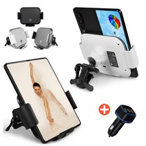 바로거치 폴드 3 4 차량용 무선 충전기 거치대 갤럭시 폴더, 그레이