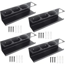 RealPlus 에어로졸 스프레이 캔 홀더 랙 정리함 4 병 차고 및 작업 공간용 벽걸이형 튼튼한 강철 2개 팩, [01] 일, [02] 4캔