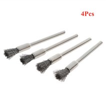 용접 용품 스틸 와이어 브러쉬 연마 휠 브러시 도구 미니 버 용접 금속 표면 전처리 연삭 4 개, 01 Steel 5x3mm
