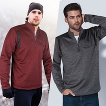 제이케이룩 AT 코오롱 써멀기모 등산티 남성 등산복 집업 티셔츠