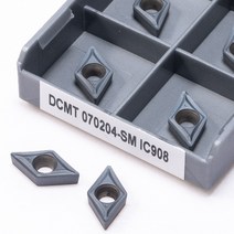 선반 인서트 V커팅 CNC 10EA 초경 DCMT070204 SM IC907 IC908 DCMT 070204 경질 합금 외부 내부 금속 공구 절단, [03] DCMT070204  VP15