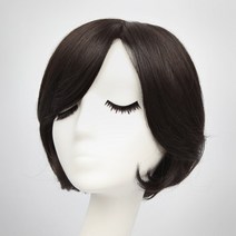 [S1011]클로이 C컬 윈드컷 통가발 고열사 항암가발 형상기억모발, One Size (55~57cm), 자연갈색
