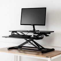 에보니아 서서일하는 카멜레온 높이조절 스탠딩 책상 테이블 A형 스탠워크, 블랙