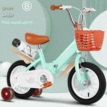 자전거18인치 접이식 새로운 자전거 12 14 16 18 인치 3-12 세 미끄럼 방지 타이어 소년 소녀 선물 Antiskid Bike Child, 14 inches, 08 green kettle B