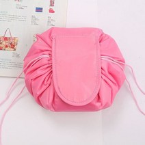 파우치 여성 drawstring 화장품 가방 여행 스토리지 메이크업 가방 주최자 여성, f 다크 핑크, 23x17cm
