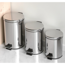 스테인레스 페달 카페휴지통 5L 8L 12L 일상프리미엄 화장실 카페 주방인테리어 스테인레스 부드러운 스텐페달 휴지통