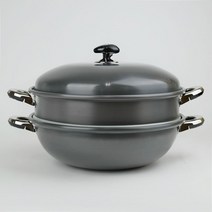 리빙플러스 다용도 찜기 36cm 40cm 대형 2단 찜솥 찜통 곰솥 고구마 떡시루, 1개