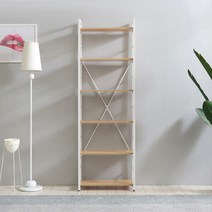 아트박스/가구느낌 위니책장 6단 책꽂이 철제책장, 옵션선택:위니책장6단-화이트화이트