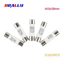 10/20Pcs 10*38 Fast Blow 세라믹 퓨즈 10x38mm 380V 500V 0.5A 1A 2A 3A 4A 5A 6A 8A RO15 RT18, 02 20PCS_03 4A