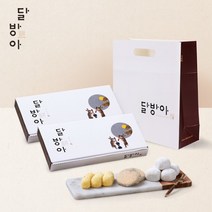 大사이즈 달방아 떡 2종 선물세트(쇼핑백포함), 찹쌀떡(대)+찹쌀떡(대)/쇼핑백