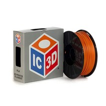 IC3D 3mm PLA 3D 프린터 필라멘트 - 치수 정확도 +/- 0.05mm - 전문가급 3D 인쇄 필라멘트 - 미국에서 제작, Orange_1 kg