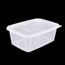 부원KH 사출 직사각 투명 밀폐용기 1.1L 50개 사출용기 일회용기 도시락용기 반찬용기 포장용기, 1개