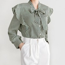 에스플린 패턴러플타이블라우스 S3ABL013A
