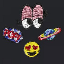 F 세트 자수패치 열접착 와펜 가방장식 옷장식 패치 자수패치 캐릭터패치 DIY 패치 다리미패치 의류리폼패치 리폼와펜 장식와펜