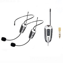 BEMAX BHX-02 2채널 무선 헤드셋 마이크 송수신기 세트 전문가용 (PC 노트북 스마트폰 앰프 카메라 음향장비 사용가능)