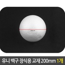 쭈bapha_유니 백구 장식용 스티로폼 구 만들기 재료 200mm 공작 미술 스티로구 용구 스치로구 스티로 스치로♥LtMS
