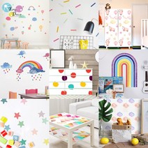 에픽데코 유아스티커 창문 어린이집 아이방 아기방 벽지 욕실 방수 스티커 포인트시트지, [패턴스티커] 01_써클 A형