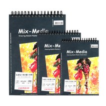 [세르지오]믹스미디어 스케치북 200g (사이즈 선택), [6478210]A4 / 20매 / CE200-A4SKB