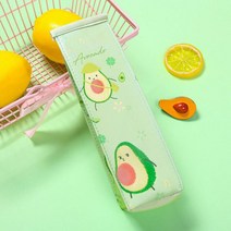 가죽필통 학교 연필 케이스 가방 우유 아보카도 치즈 Popcorm 패스트 푸드 PU 펜 맛있는 Foodbag 디자인, [03] 분홍색