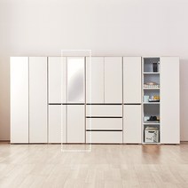 동서가구 비쥬 400 2문 거울옷장 DF921575, 화이트핑크