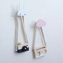 아기방 우드 걸이 후크 남자아이 여자아이방 꾸미기 출산선물, 토끼, 화이트