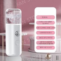 나노 분무기 휴대용 얼굴 보습 미스트기, 화이트