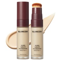 블랑카우 엘더 스킨핏 파운데이션 30ml SPF50+ PA++++, 핑크베이지(21호) 1개 + 옐로우베이지(23호) 1개